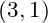 (3,1)